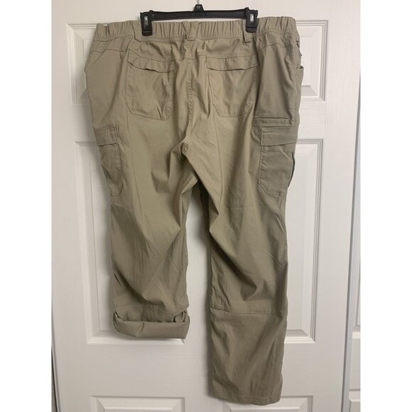 Duluth Cargo Snap Tab Capri Nylon Spandex Pants 22W X 31 Tan - Picture 3 of 8